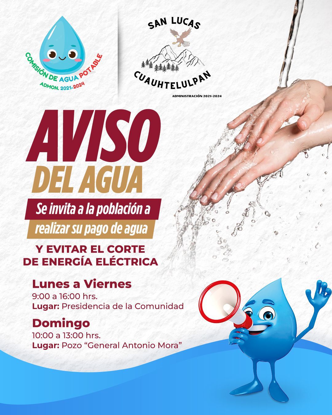 Llaman a pagar el servicio de agua en San Lucas Cuauhtelulpan